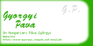 gyorgyi pava business card